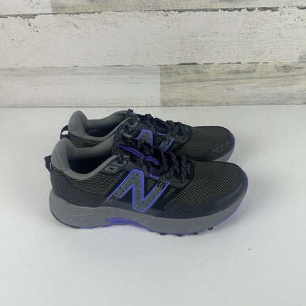 New Balance Women's 410 V8 Trail Running Shoes,Grey/Electric Indigo/Black Size 8