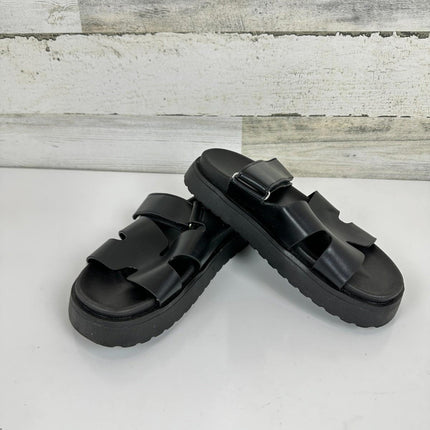 Women's Thick Platform Slide Sandals anti-slip Sole Open Toe Strap Summer, 5
