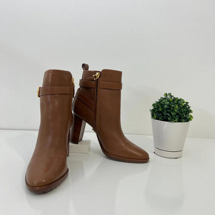 Lauren Ralph Lauren, Women's Madisyn Buckled Dress Booties , Brown, Size 9