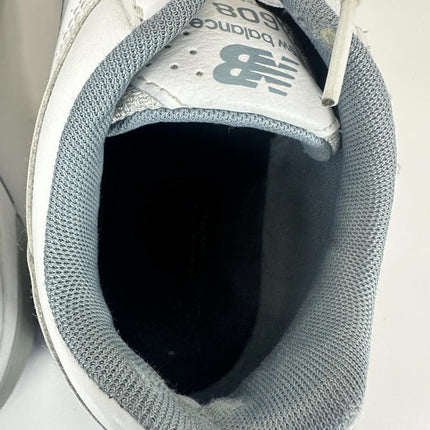 New Balance Women's 608 V5 Casual Comfort Cross Trainer Shoes White/LBlu Size 8M