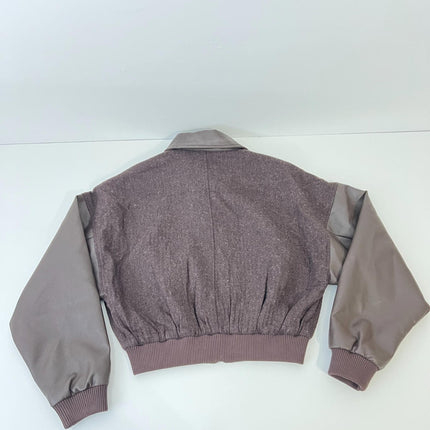 Astr the Label Sorine Collared Mixed Media Bomber Jacket, Women’s Size S