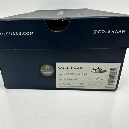 Cole Haan Men's Zerøgrand Remastered Wingtip Oxford Shoes C39601- Black Size 7M