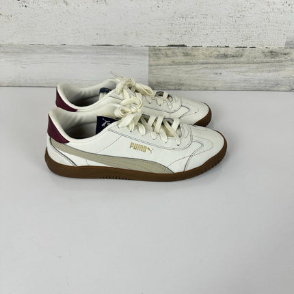 PUMA Men's Club 5v5 Sneaker Warm White Size 6.5M 100% Leather Exellend Condition