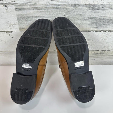 Clarks Men's Tilden Free Dark Tan Leather 26130098 Size 12 M Excellent with Box