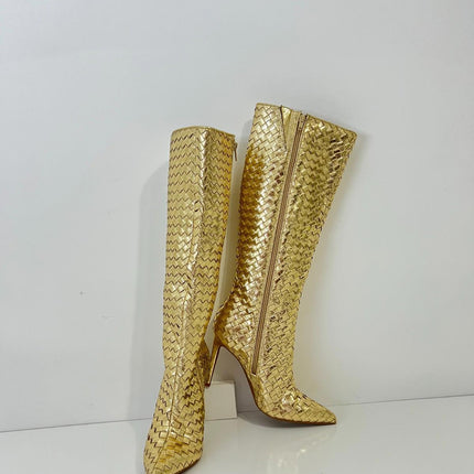 I.n.c. International Concepts Women's Savonia Woven Knee High Boots, Size 6.5M