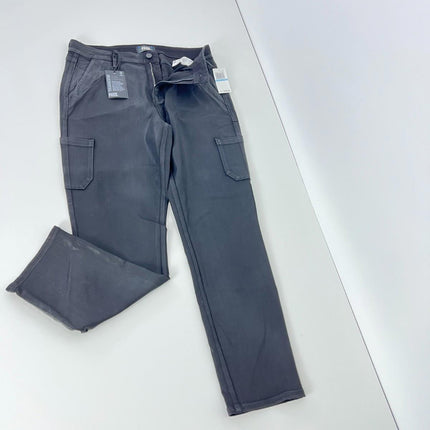 Jolie Womens Coated High Rise Cargo Pants, Black Fog, Size 31, 8159901-3364