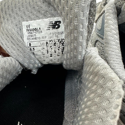New Balance Boy's 990 V6 Hook and Loop Sneaker, Grey/Silver, 9 Wide Toddler
