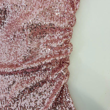 Karen Kane Side Shirred Sequin Women's Top, Pink, Size M
