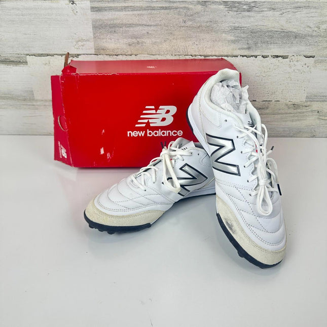 New Balance Men's 442 V2 Team TF Soccer Shoe, White/Black, 11 Wide