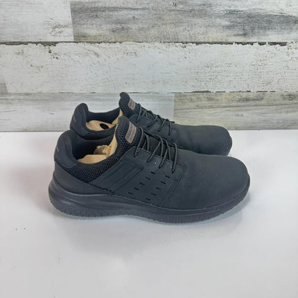 SKECHERS Delson 3.0 Slip Resistant Men’s Work Shoes Black Size 10.5 With Box