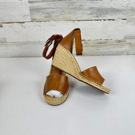 Vince Camuto womens Leera Espadrille Wedge Sandal, Tan,Size 9