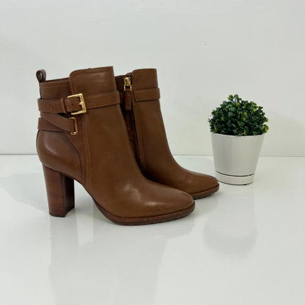 Lauren Ralph Lauren, Women's Madisyn Buckled Dress Booties , Brown, Size 9