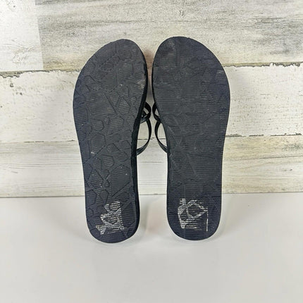 Volcom Women's School Flip Flop Sandals Black Size 8 Medium US