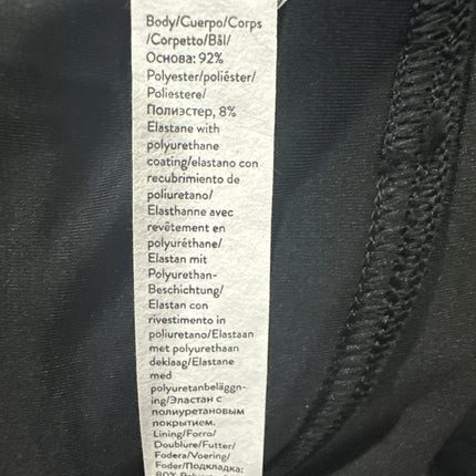 Womens Faux Leather Front Slit Leggings, Black, Size L