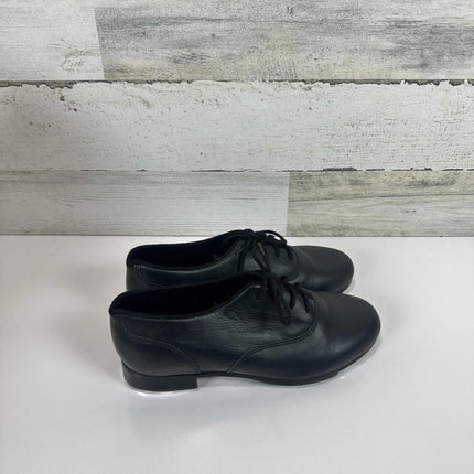 Bloch Shockwave #2 At Toes & #3 Heels Black Leather 6.5M Kids Dance Tap Shoes