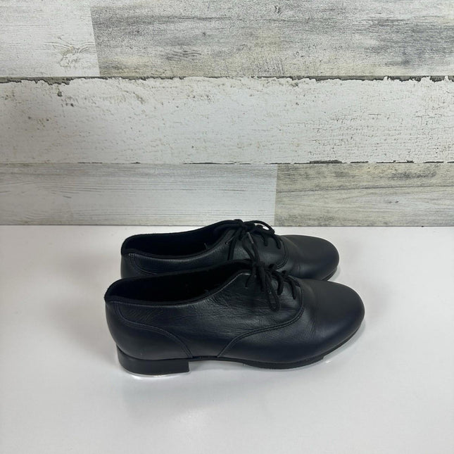 Bloch Shockwave #2 At Toes & #3 Heels Black Leather 6.5M Kids Dance Tap Shoes