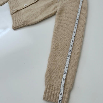 Astr the Label Sigourney Crewneck Cardigan Sweater, Size XS