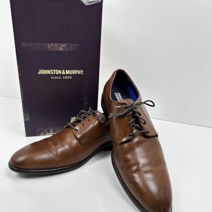 Johnston & Murphy Men's Stockton Plain Toe Dress Shoes - Tan Size 13 M