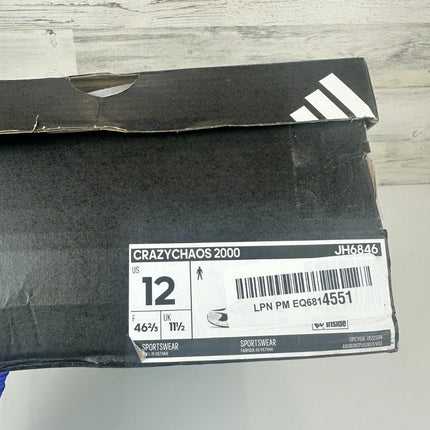 adidas Men's CrazyChaos 2000 Sneaker, Black/White/Pure Ruby, Size 12, JH6846