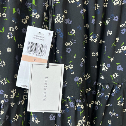 1.state a Line MIDI Skirt for Women’s, Black, Size 2, 8134433