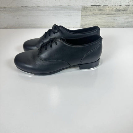 Bloch Shockwave #2 At Toes & #3 Heels Black Leather 6.5M Kids Dance Tap Shoes