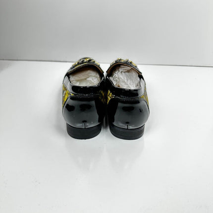 JITAI Mens Leather Shoes Pattern Printing Men's Dress Loafer, Size 12