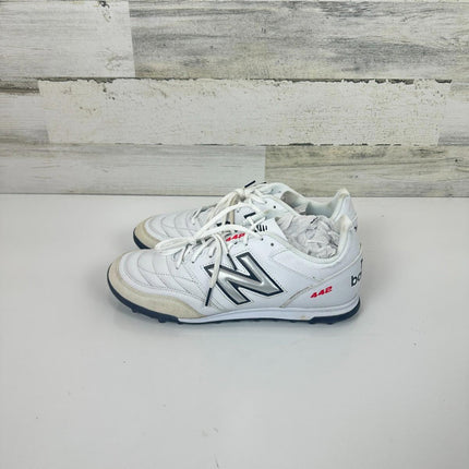 New Balance Men's 442 V2 Team TF Soccer Shoe, White/Black, 11 Wide