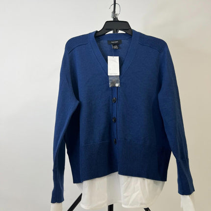 Karen Kane Layered Sweater Cardigan,  Color Dark Blue, Size M