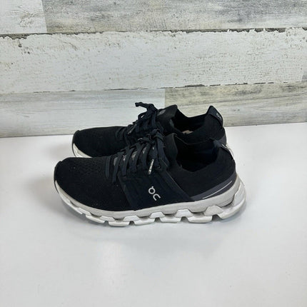 On CloudSwift 3 Women Size 8 Running Shoes All Black Lightweight & Cushioned
