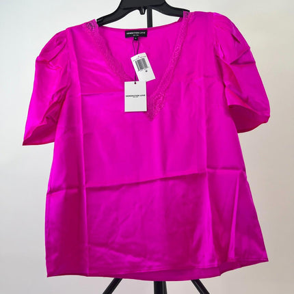 Generation Love Mona Lace Combo  Blouse for Women’s, Hot Pink, Size M