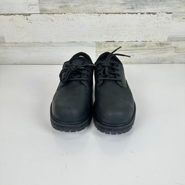 Timberland Men's Britton Road Low Lace-Up Waterproof Shoe, Black Full Grain,8.5M