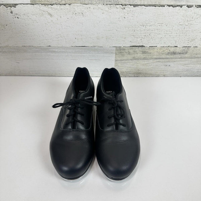 Bloch Shockwave #2 At Toes & #3 Heels Black Leather 6.5M Kids Dance Tap Shoes