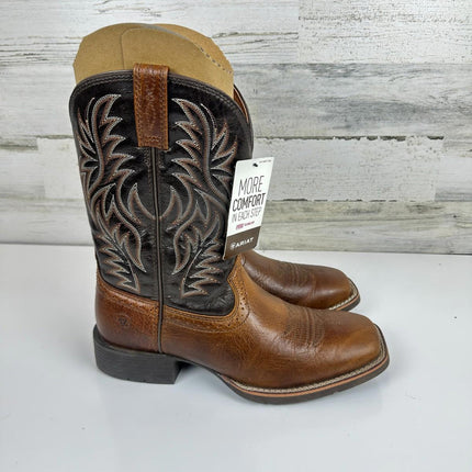 ARIAT Mens Sport Wide Square Toe Western Boot Peanut Butter/Chaga Brown 9.5 Wide