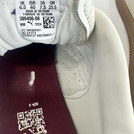 PUMA Men's Club 5v5 Sneaker Warm White Size 6.5M 100% Leather Exellend Condition