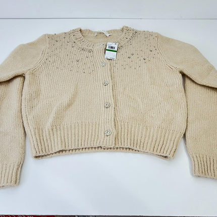 Astr the Label Sigourney Crewneck Cardigan Sweater, Size L