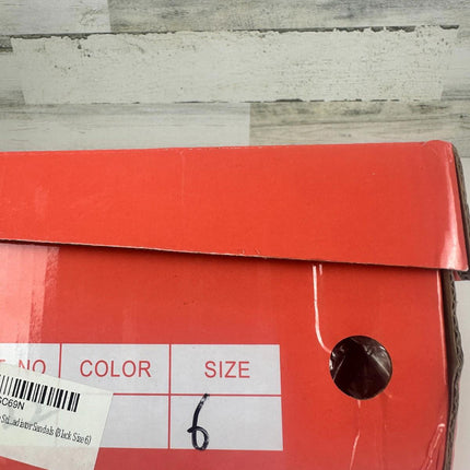 UTIKLIOU Women's Peep Toe Stilettos High Heel Sandals Lace Up Summer Boots, Sz 6