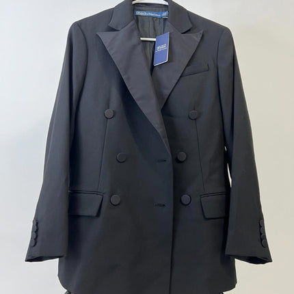 POLO ralph lauren Blue Label Black Women's Jacket Blazer Tuxedo, Size 2