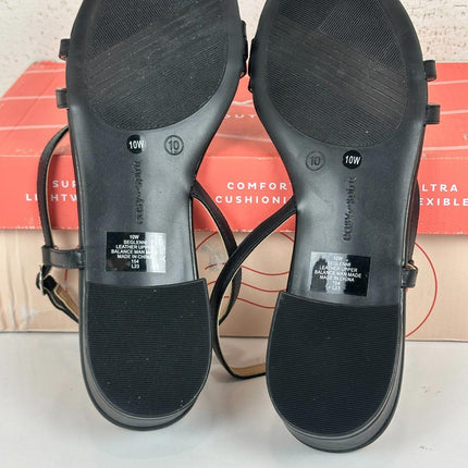 Easy Spirit Women's Glenni Sandal, Black, 10 Wide