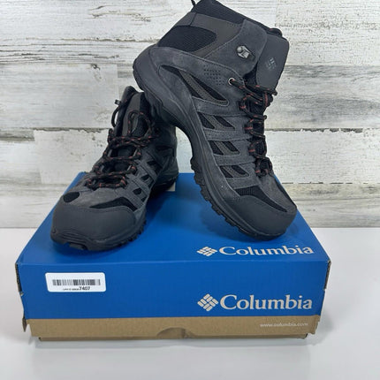 Columbia Men's Crestwood Mid Waterproof Hiking Boot Size 9.5 Wide Black Charcoal