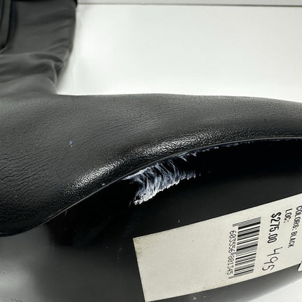 Donna Karan New York Women's Clari Tall Boot Black Leather Gold Heel Size 7 NIB
