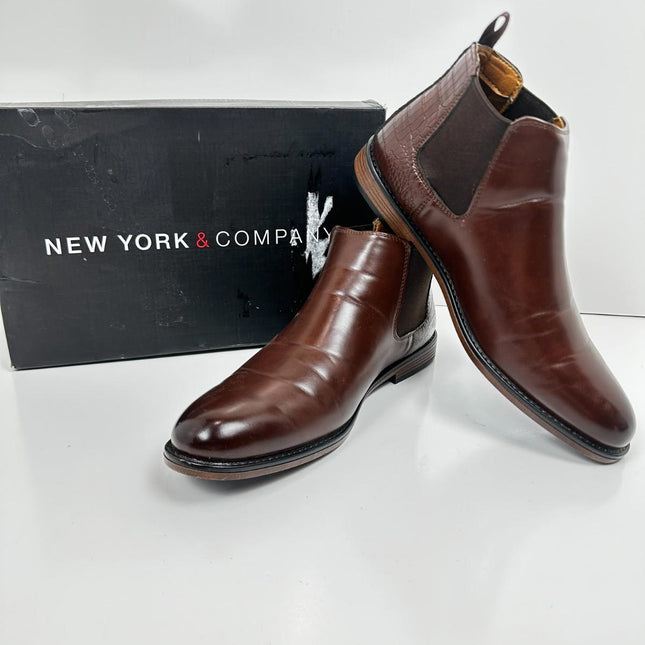 New York & Company Men's Enzo Chelsea Boot, Browen, Size 11
