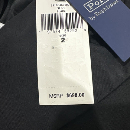 POLO ralph lauren Blue Label Black Women's Jacket Blazer Tuxedo, Size 2
