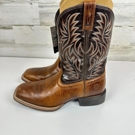 ARIAT Mens Sport Wide Square Toe Western Boot Peanut Butter/Chaga Brown 9.5 Wide