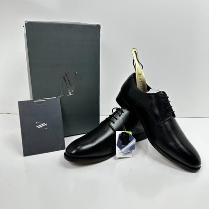 Anthony Veer Men's Truman Derby Lace-up Leather Dress Shoes - Black, Size 10.5