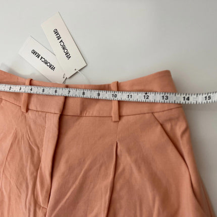 Veronica Beard Noemi High Waist Linen Blend Shorts in, Coral, Size 2