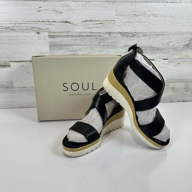 Women's Soul Naturalizer, Goodtimes Wedge Sandal H5571S0001 Black SYNTHETIC