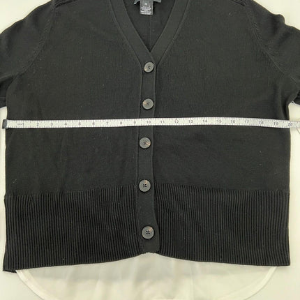 Karen Kane Layered Women's Sweater Cardigan, Black, Size XS