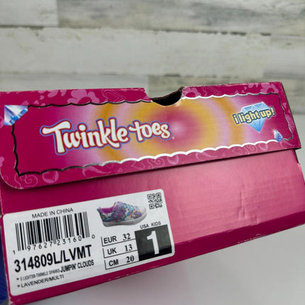 Skechers Twinkle Sparks-Jumpin' Clou Sneaker, Lavender/Multi, Size Kids 1 US