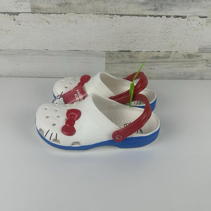 Crocs Hello Kitty iam Classic Clogs Red/White/Blue, W Size 9M, Men 7M 209438-100