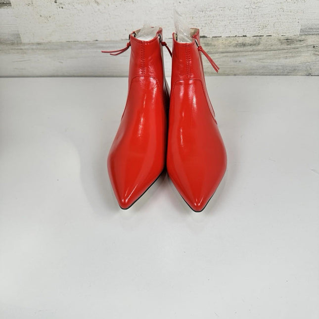 XYD Women's Formal Pointed Closed Toe Flats Ankle Boots Low Heel Booties, Siz 10